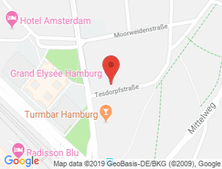 map of Grand Elysee Hamburg