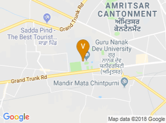 map of Guru Nanak Dev University