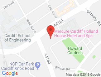 map of Mercure Cardiff Holland House Hotel and Spa