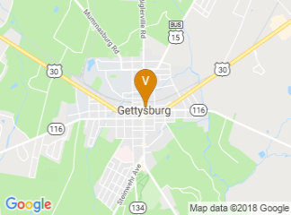 map of Gettysburg Hotel