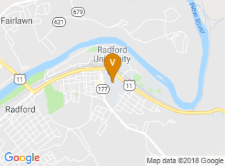 map of Radford University