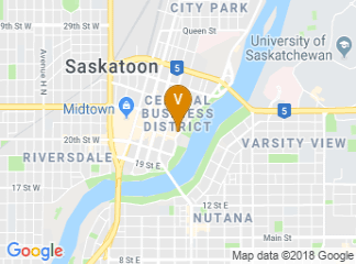 map of Sheraton Cavalier Saskatoon Hotel