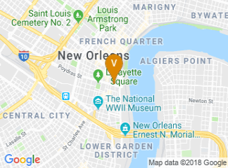 map of Le Meridien New Orleans