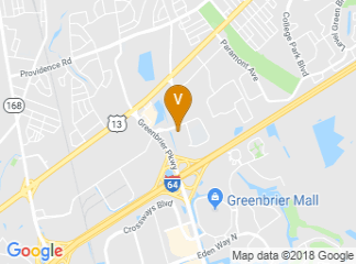 map of Delta Hotels by Marriott Chesapeake