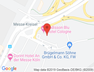 map of Radisson Blu Hotel, Cologne