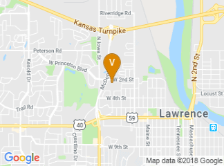 map of Holiday Inn Lawrence