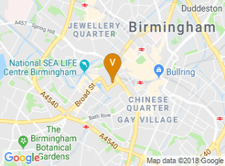 map of Crowne Plaza Birmingham City Centre