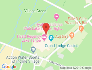 map of Hyatt Regency Lake Tahoe Resort, Spa and Casino