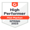 High Performer Award Mid Market 2023 - Excellence in mid-market performance