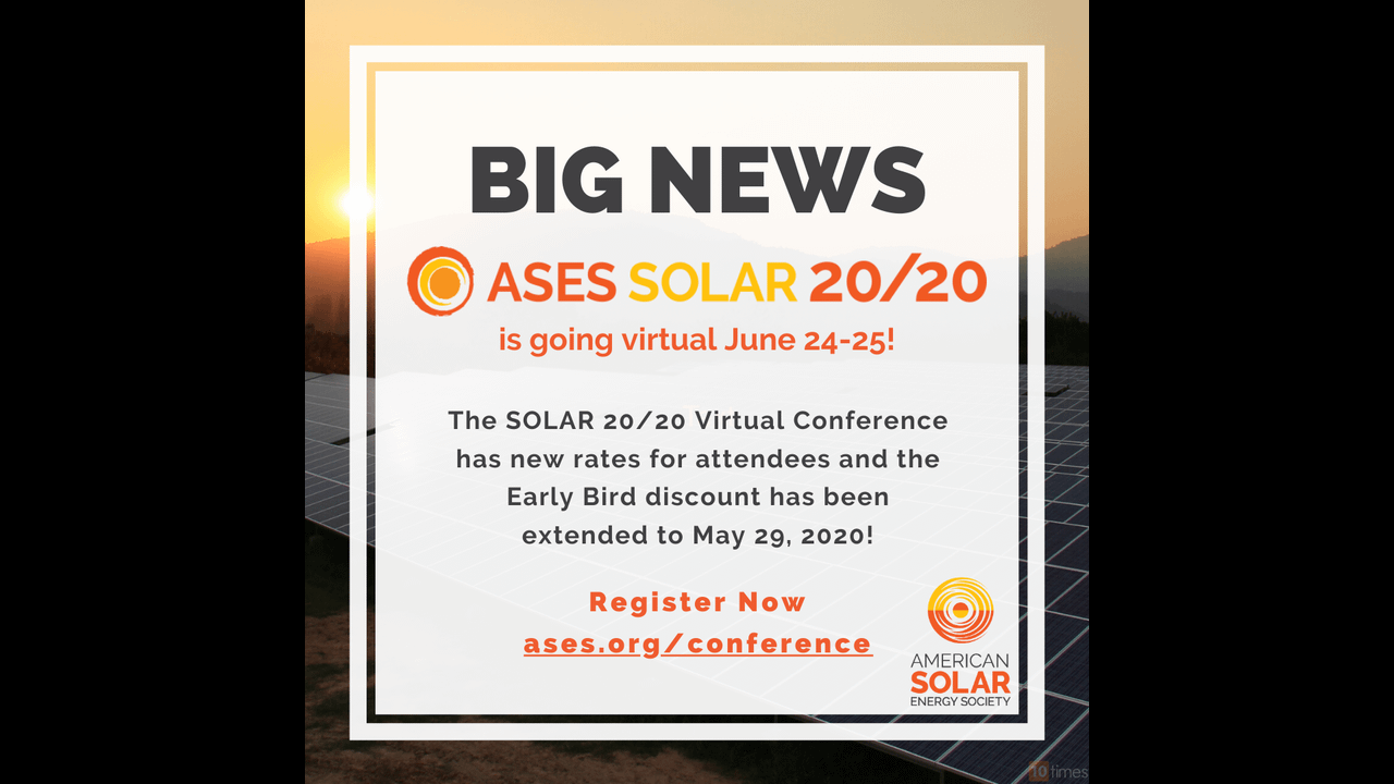 SOLAR 20/20 Renewable Energy Vision (May 2024), ASES Solar Conference