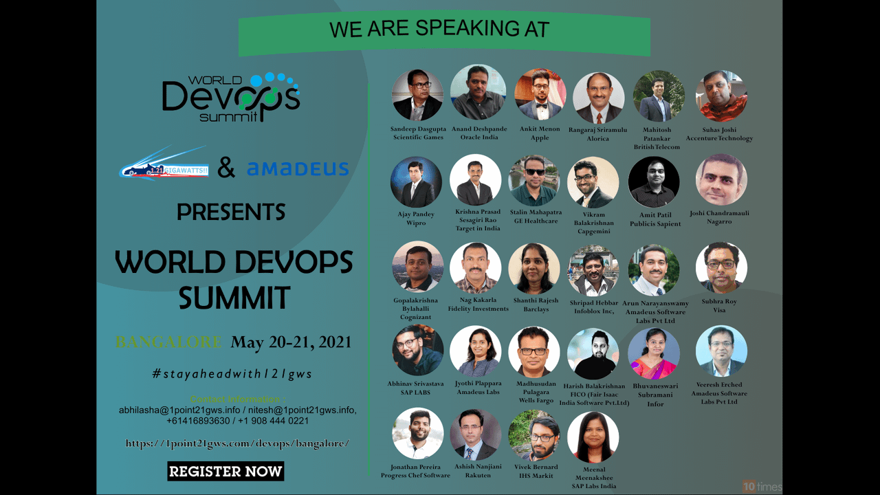 World DevOps Summit (May 2024), Bengaluru India - Conference