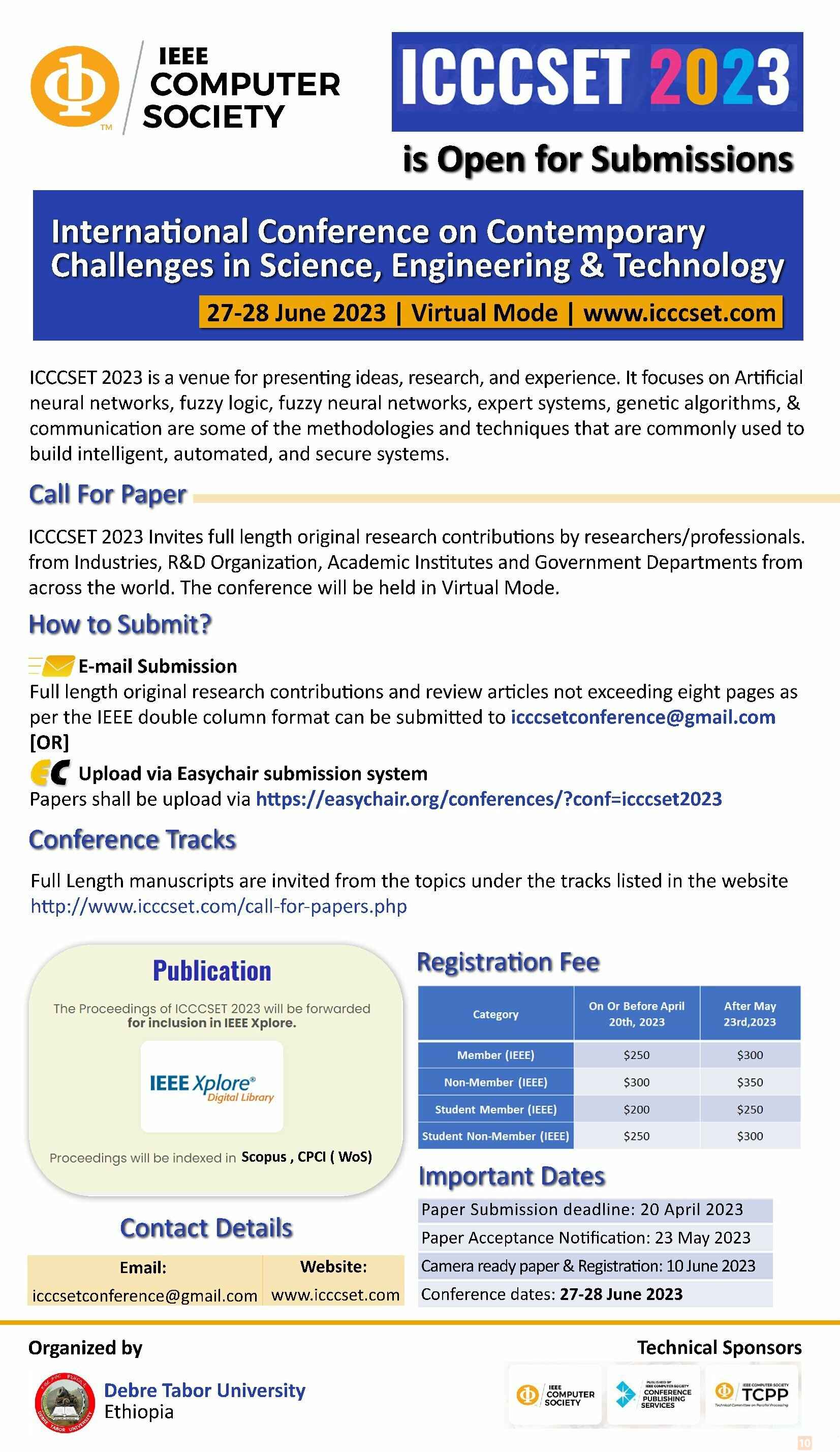 IEEE International Conference on Contemporary Challenges in Science