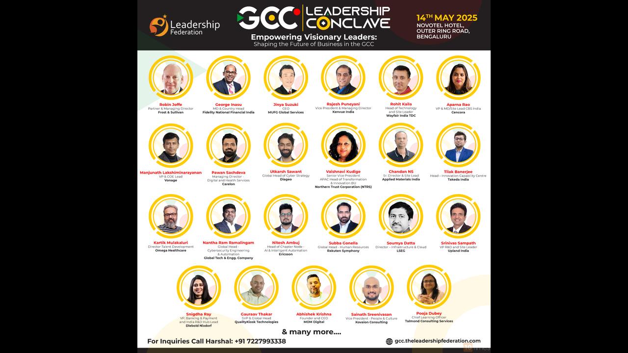 GCC (May 2025), GCC Leadership Conclave, Bengaluru India - Conference